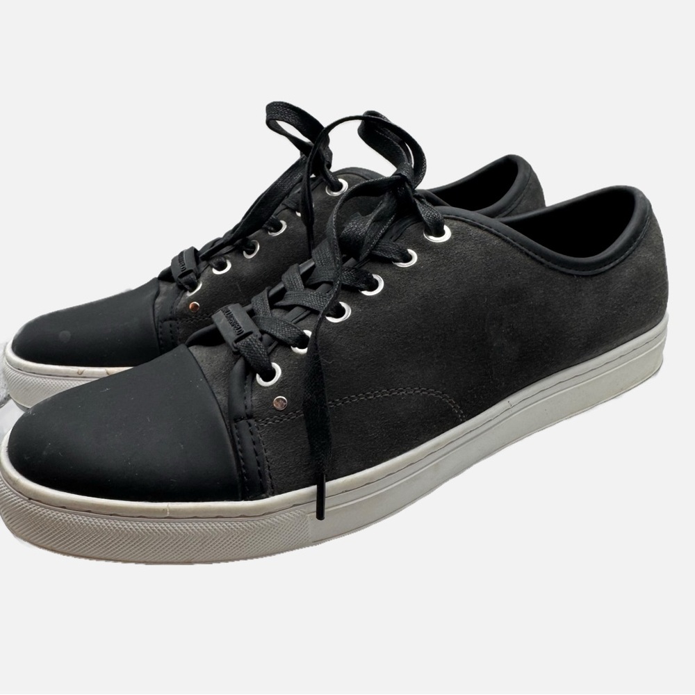 Karl Lagerfeld black leather casual sneakers shoes 12